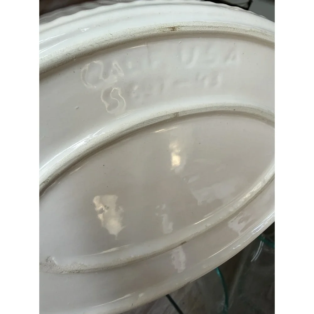 Vintage‎ French Chef Gourmet Cookware Duck on Basket Nest Covered Casserole Dish